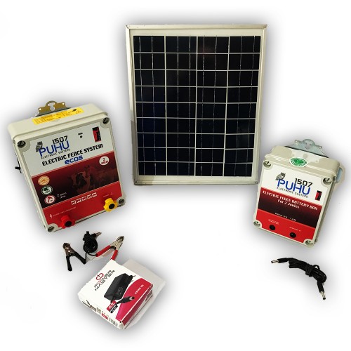 Set sistem complet pentru gard electric (generator + acumulator + panou solar) - vintex