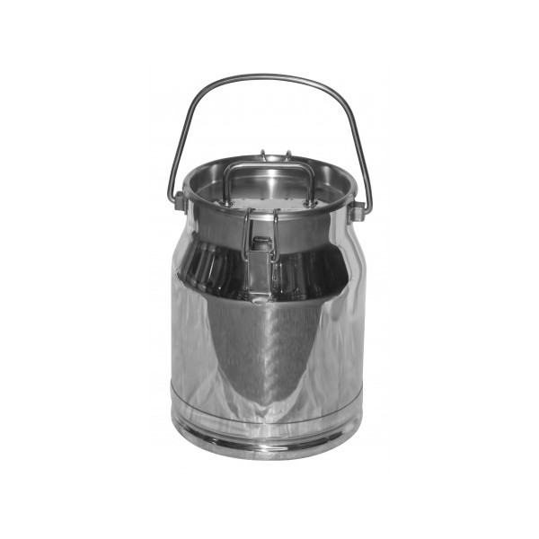 Bidon transport EMT 10 L, inox, cu cleme de prindere si capac - vintex