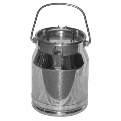 Bidon transport EMT 10 L, inox, cu cleme de prindere si capac - vintex