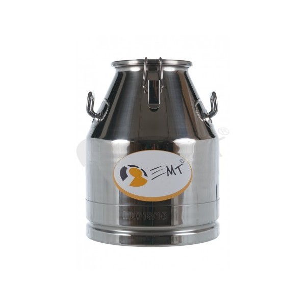 Bidon colectare EMT 25 l, inox, cu clipsuri de prindere, fara capac - vintex Bidon colectare EMT 25 l, inox, cu clipsuri de prindere, fara capac - vintex